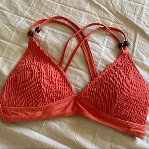 Coral bikini top